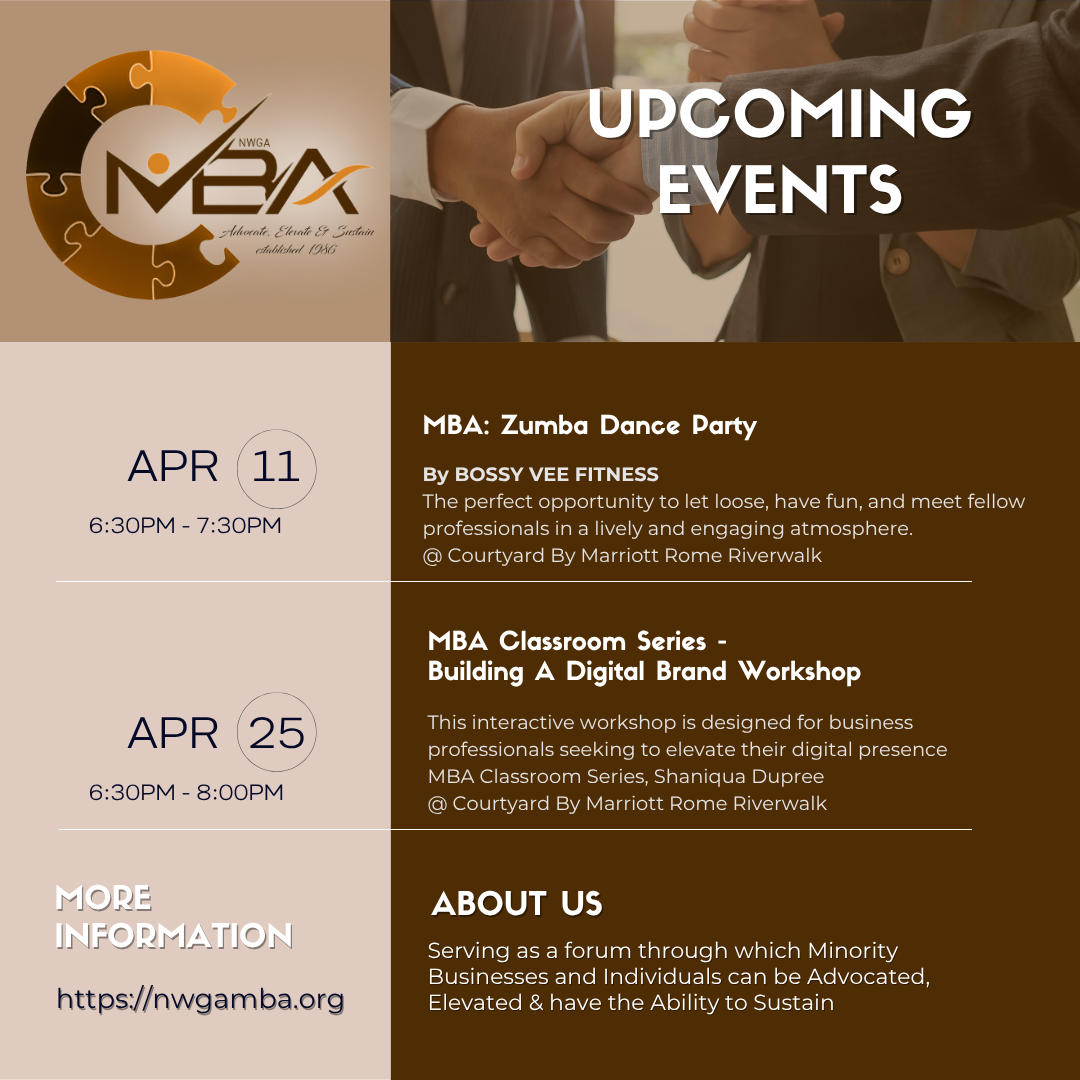 Northwest Georgia Minority Business Association events graphic